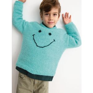 Nr 10 Big Smiley Genser strikket i Kos fra Sandnes Garn