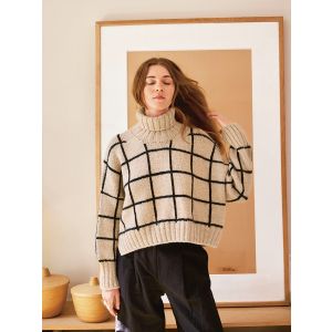 Nr 3 Romy Sweater strikket i Peer Gynt og Tynn Silk Mohair fra Sandnes Garn