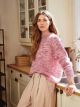 Nr 5 Debutant Sweater strikket i Tynn Silk Mohair og Tynn Silk Mohair Print fra Sandnes Garn