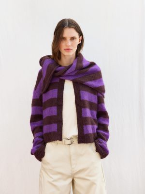 Mango Scarf strikkes i Sunday og Tynn Silk Moahir fra Sandnes Garn